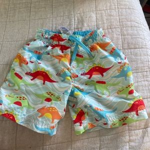 dinosaur swimming trunks with mesh lining